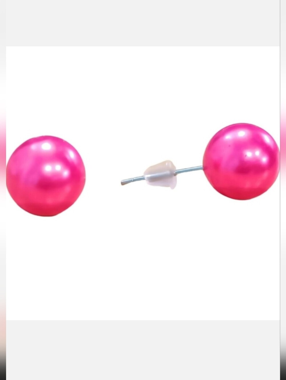 Vibrant Pink Stud Earrings